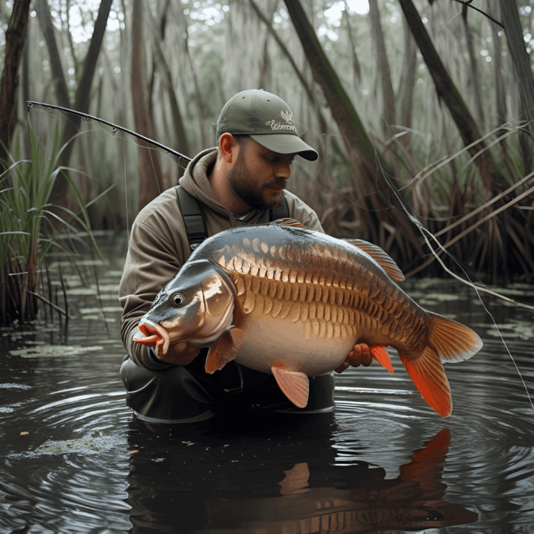 Como pescar carpas en pantano