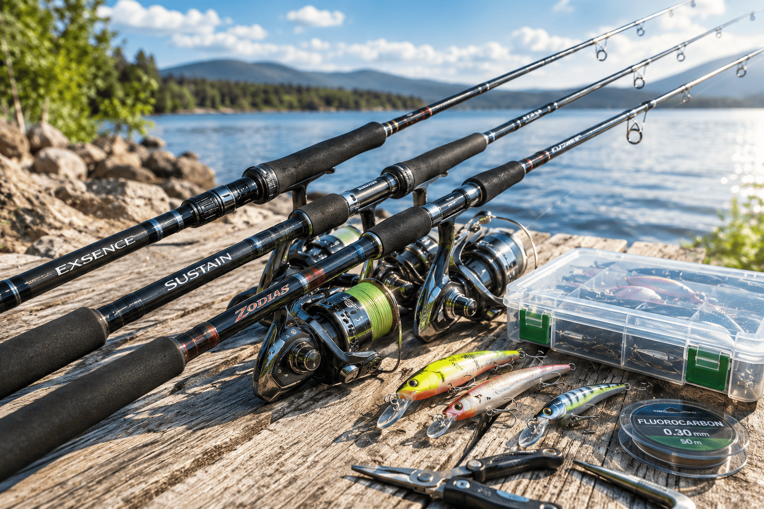 Cañas de de pesca profesionales
